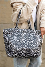 Leopard PU Leather Water Proof Tote Bag