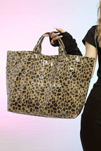 Leopard PU Leather Water Proof Tote Bag