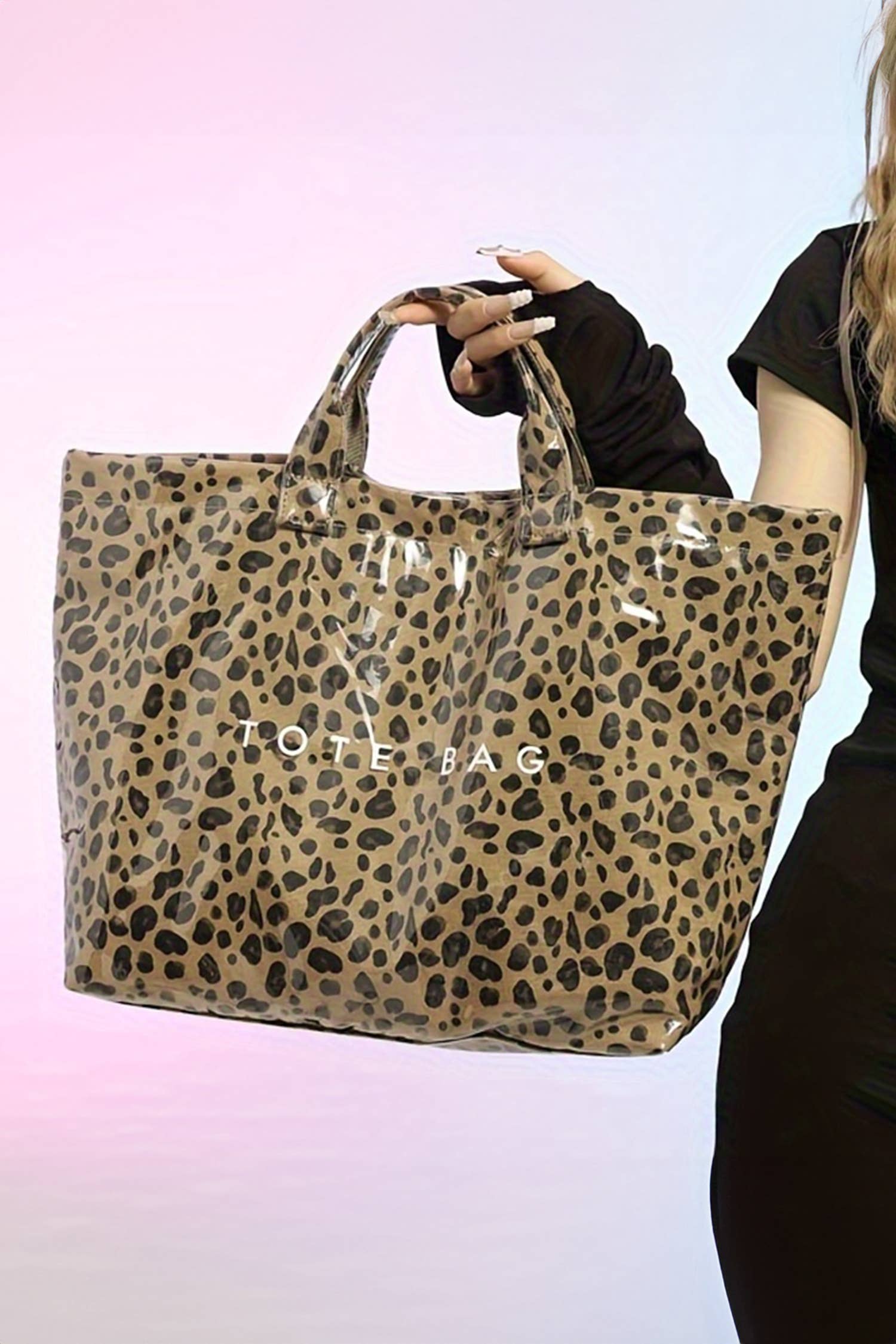Leopard PU Leather Water Proof Tote Bag