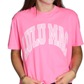 LM Polka Dot Adult Neon Pink Comfort Colors Tee