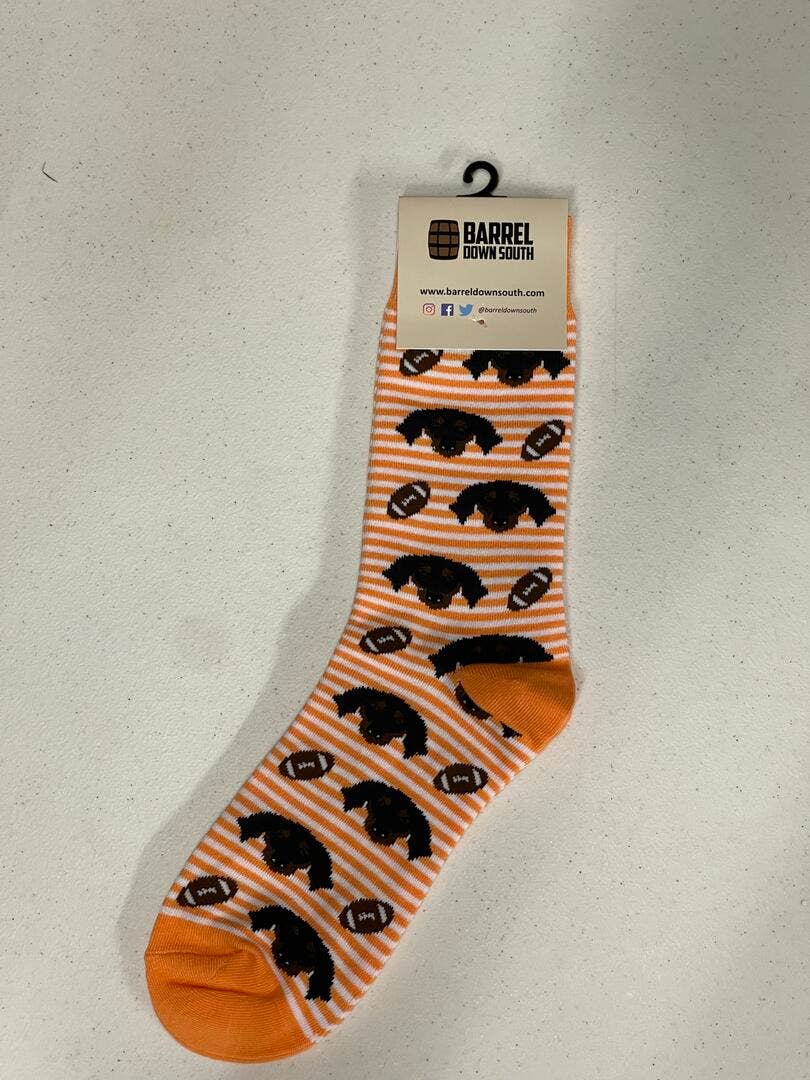 Tennessee Bluetick Coonhound TN Football Socks