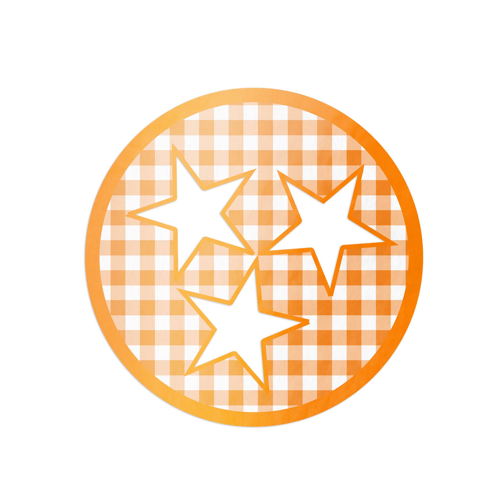 Gingham Tri Star Sticker