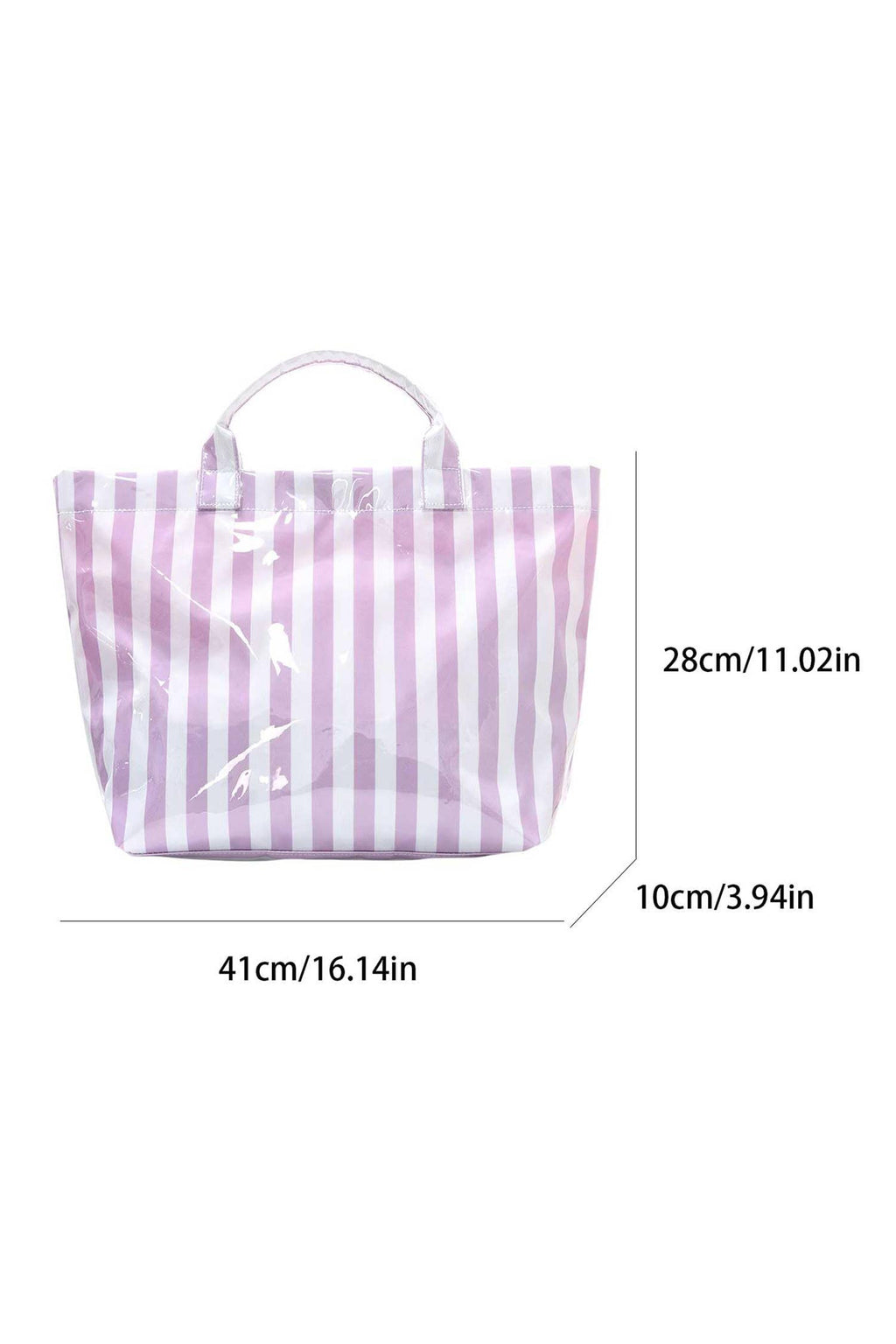 66 Glossy Striped Large Tote Bag