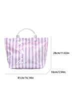 66 Glossy Striped Large Tote Bag
