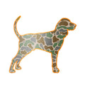 Camo Bluetick Coonhound Dog Sticker