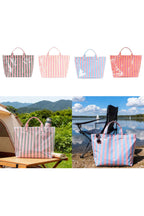 66 Glossy Striped Large Tote Bag