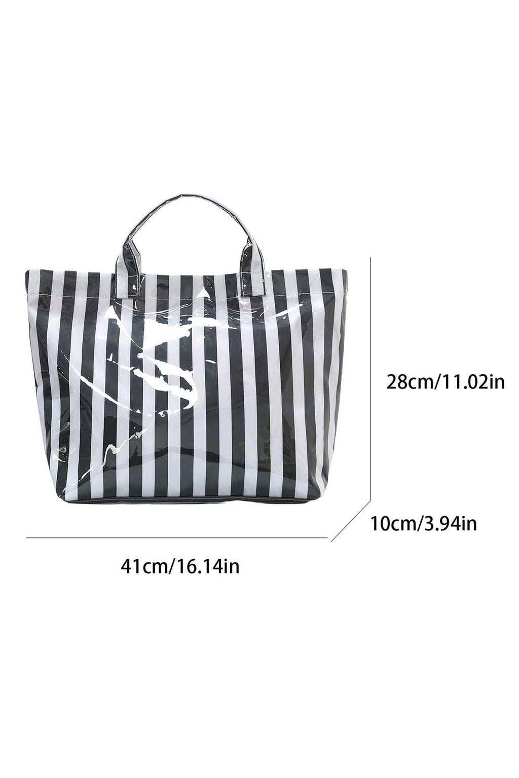 66 Glossy Striped Large Tote Bag