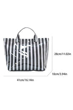 66 Glossy Striped Large Tote Bag