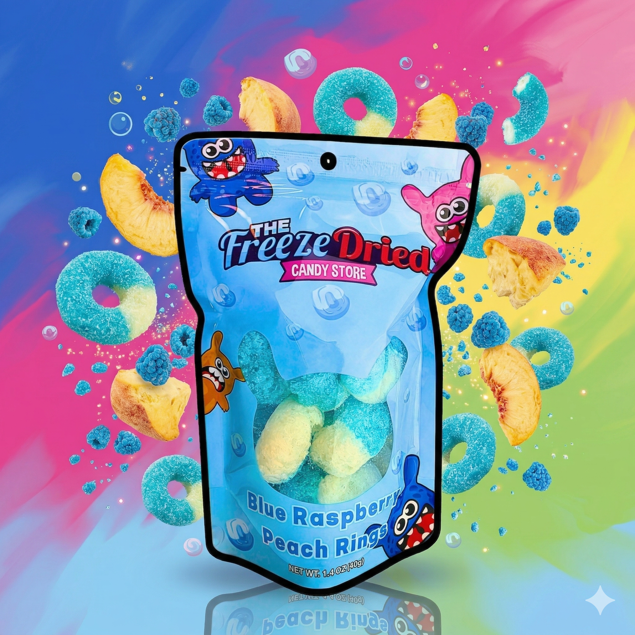 Blue Raspberry Peach Rings