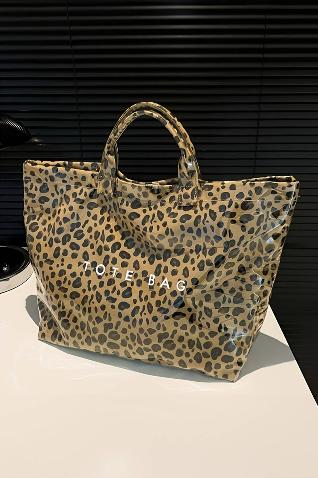 Leopard PU Leather Water Proof Tote Bag