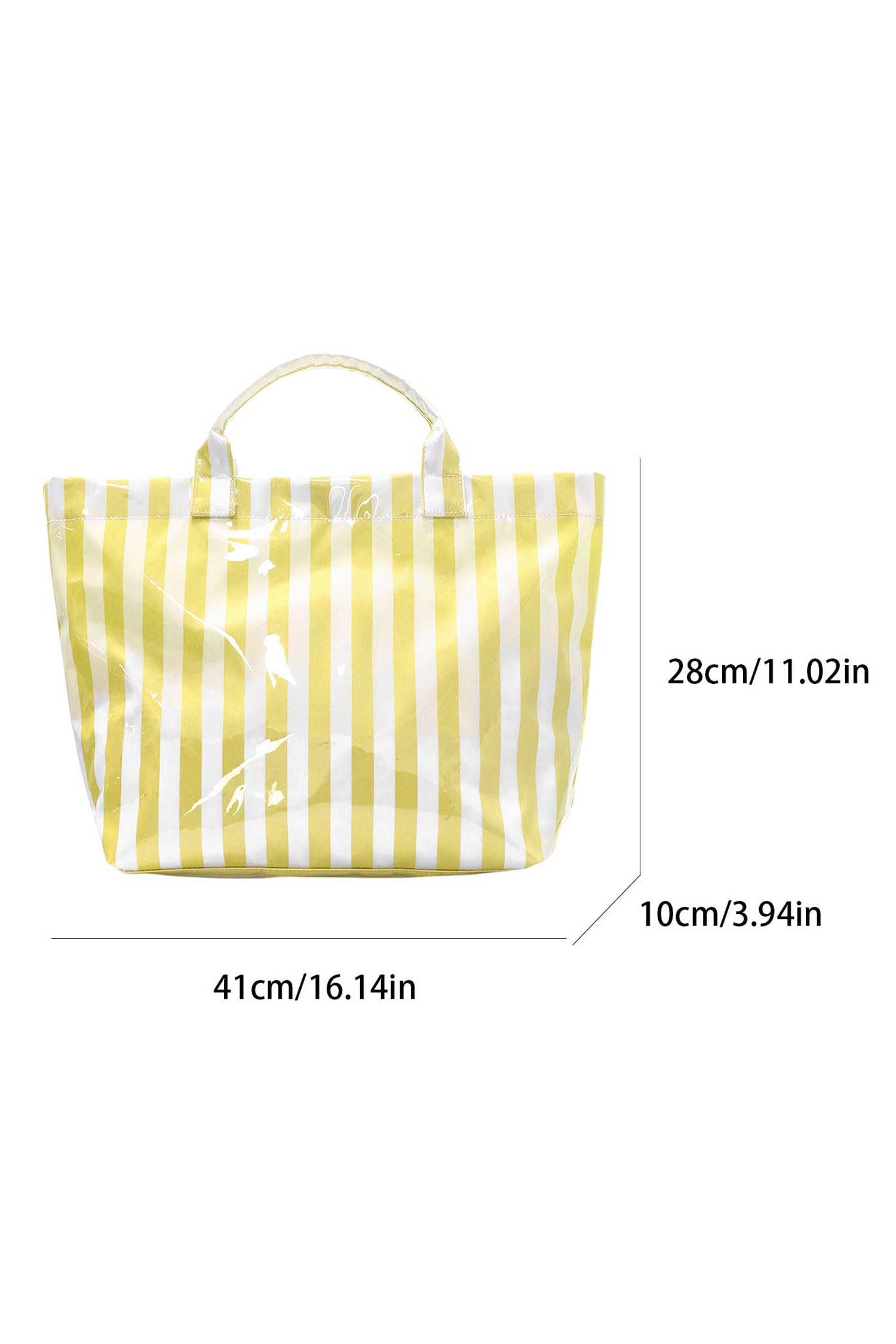 66 Glossy Striped Large Tote Bag