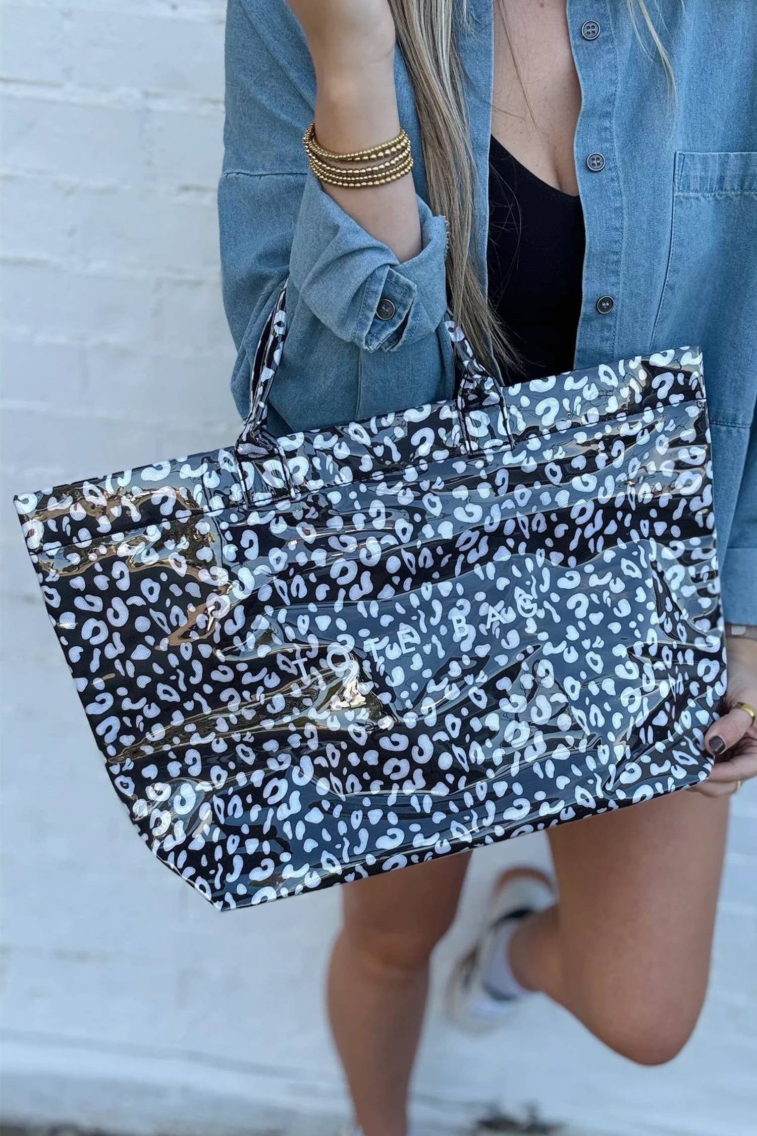 Leopard PU Leather Water Proof Tote Bag