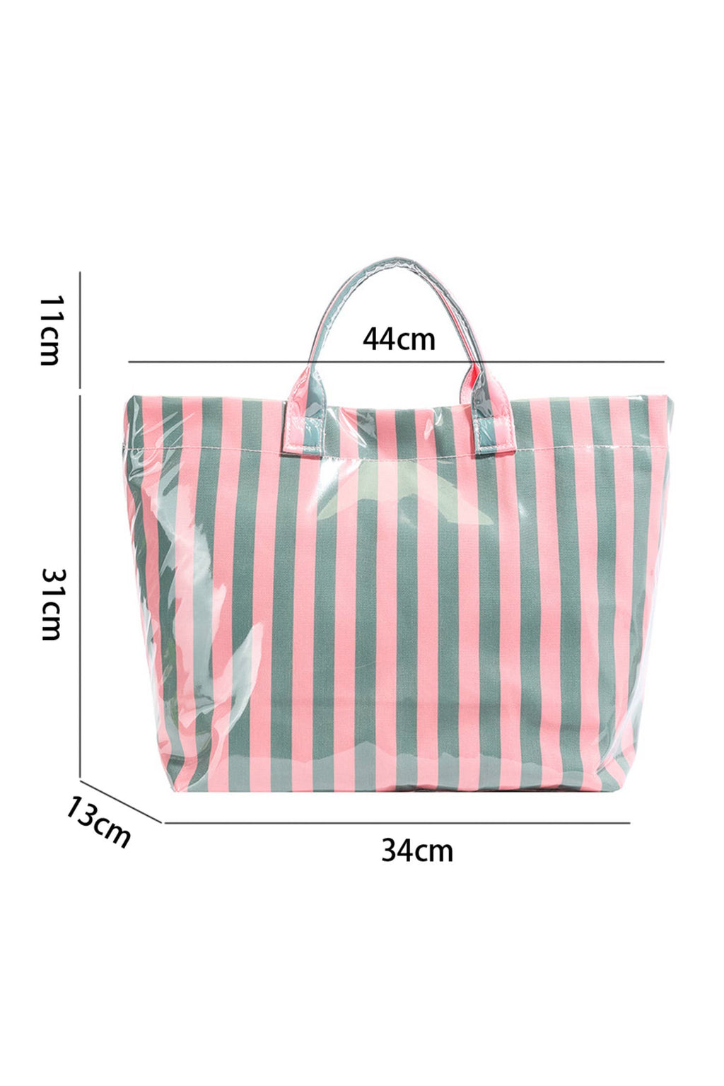 66 Glossy Striped Large Tote Bag