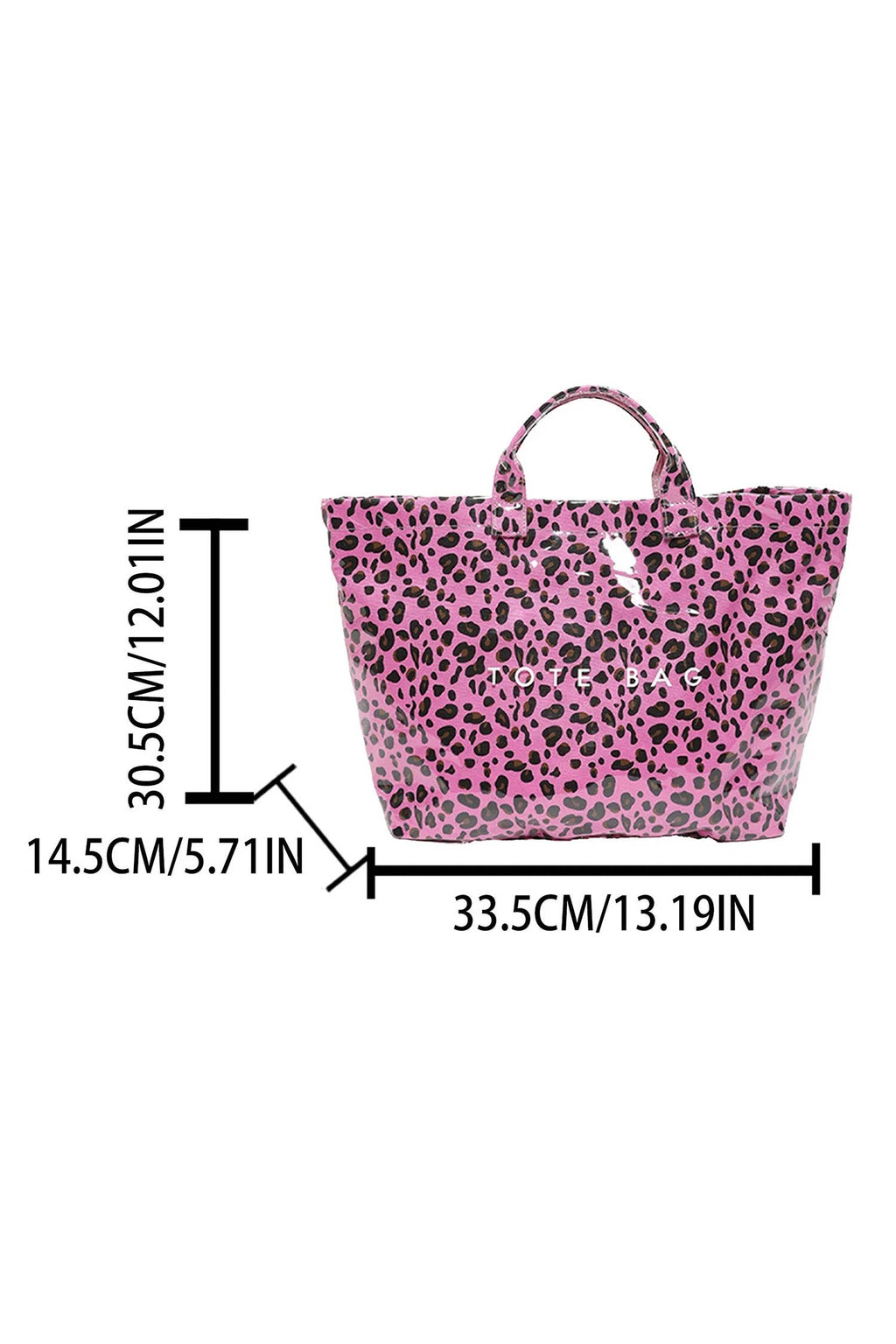 Leopard PU Leather Water Proof Tote Bag