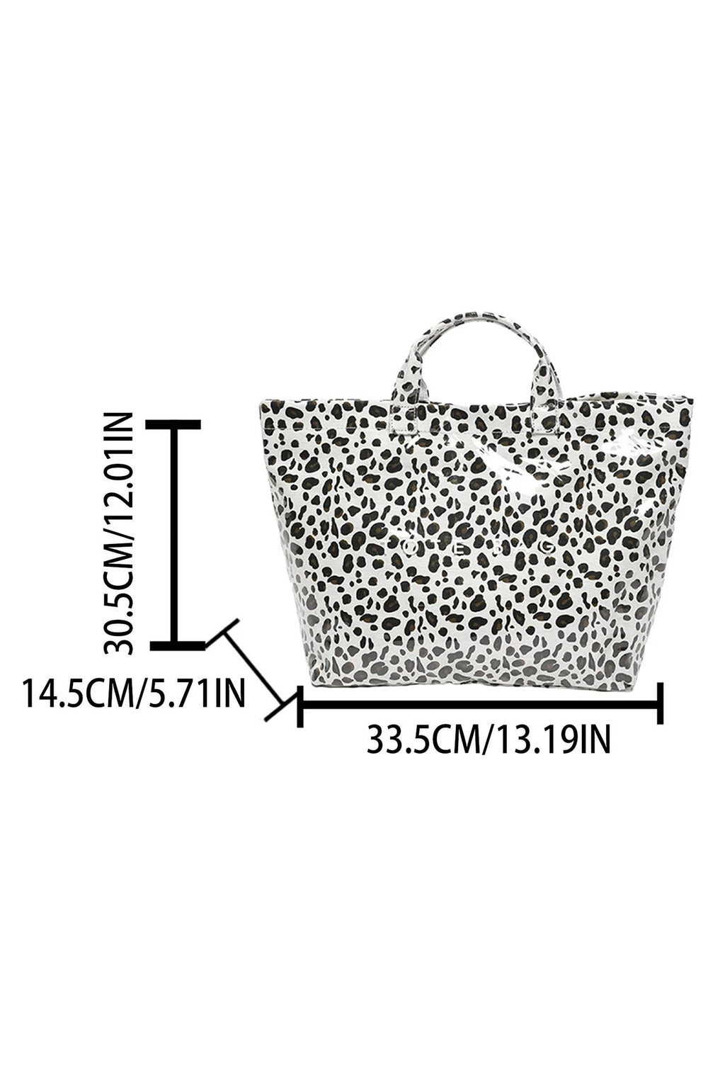 Leopard PU Leather Water Proof Tote Bag