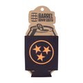 Black/Orange Tri Star Can Cooler