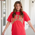 LM Leopard Adult Paprika Comfort Colors Tee