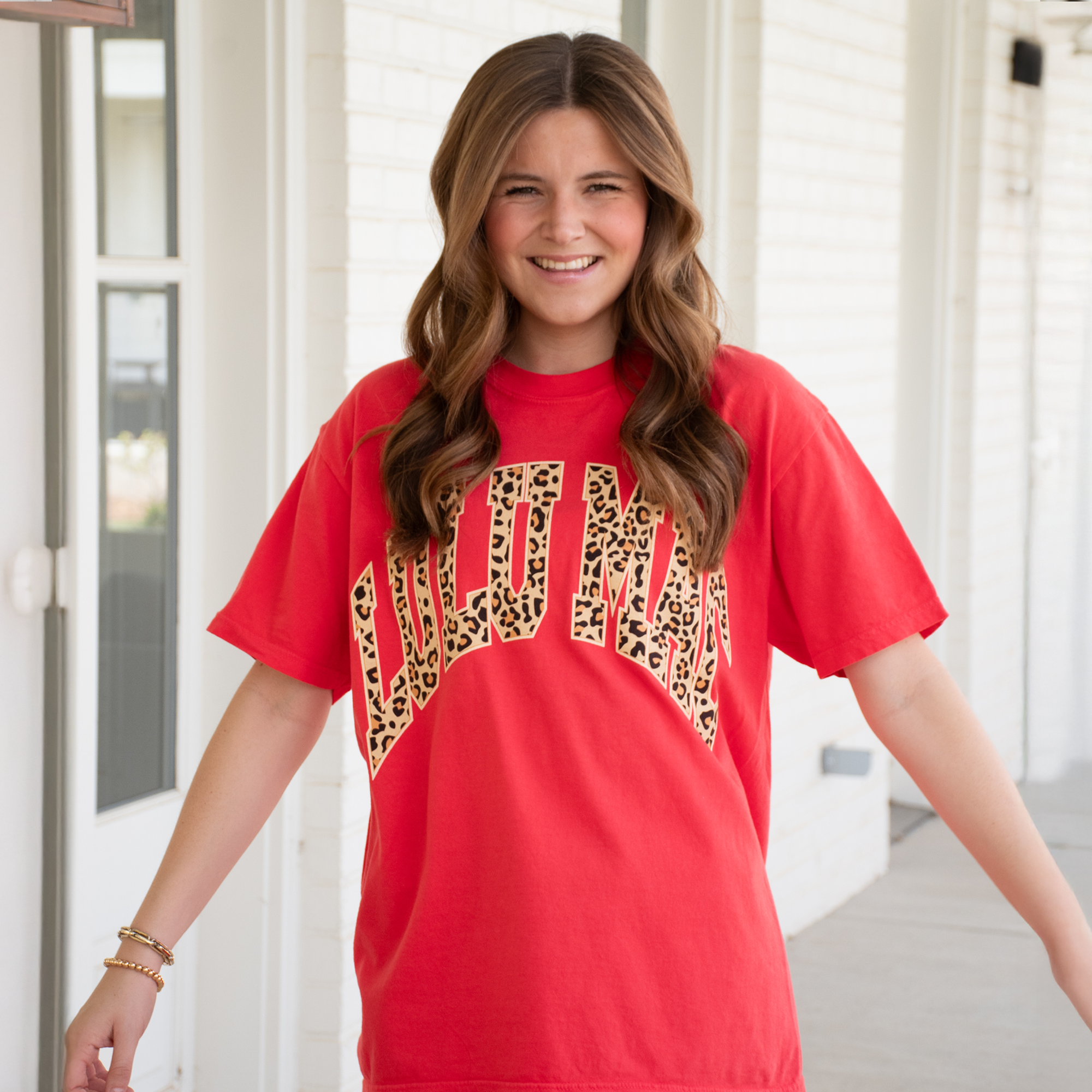 LM Leopard Adult Paprika Comfort Colors Tee